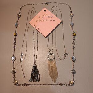 LOFT Ann Taylor women's necklaces & NWT earrings 9 piece lot fashion jewelry